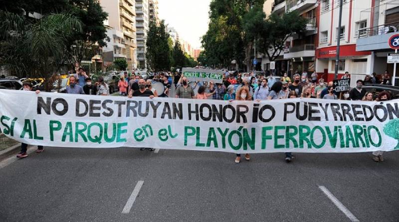 En este momento estás viendo Vecinos de Caballito protestaron por las obras del parque lineal en Honorio Pueyrredón